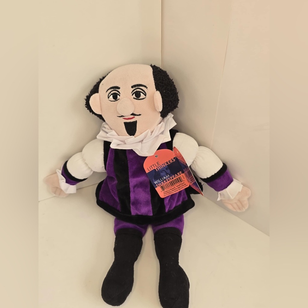 Little Thinkers William Shakespeare Plush Doll Unemployed Philosophers Guild NWT